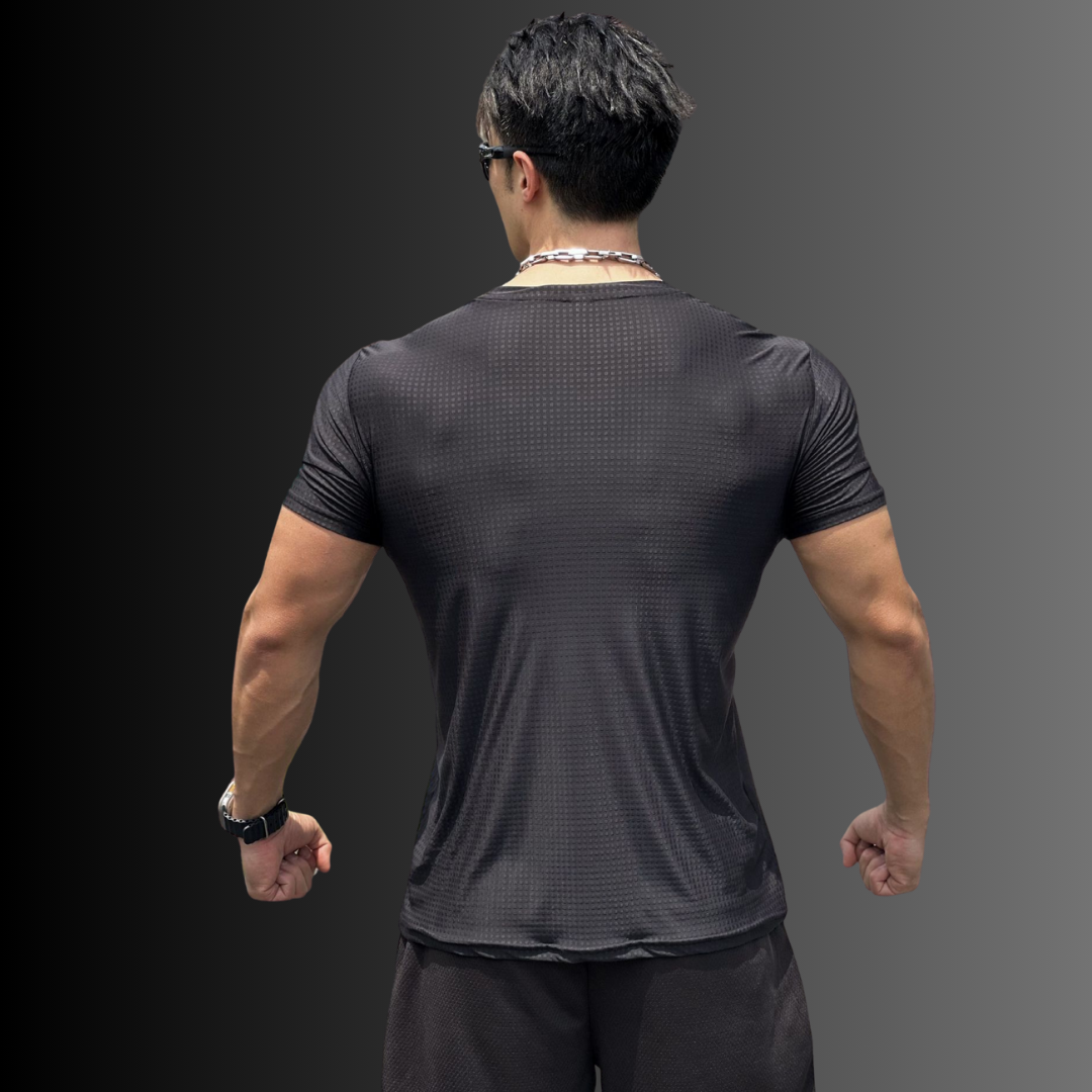 Men’s Black Compression Workout Shirt