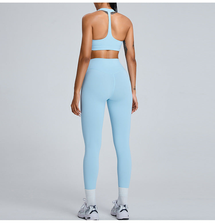 Light Blue 2-Piece Chic Halter Set