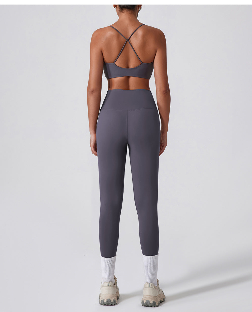 Grey 2-Piece Yoga Suits