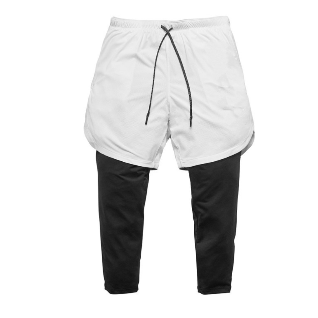 White HYBRIDFORM Shorts