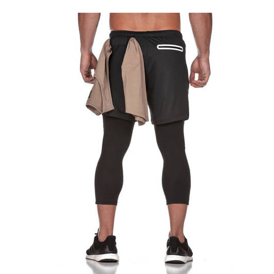 Black HYBRIDFORM Shorts