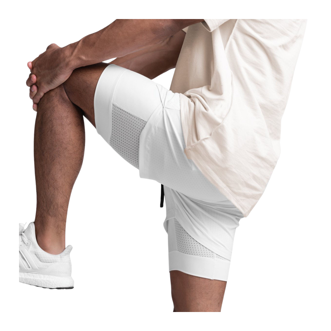 White GRAVITYLITE Dual Shorts