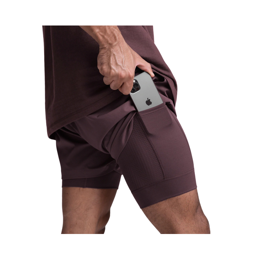 Maroon GRAVITYLITE Dual Shorts