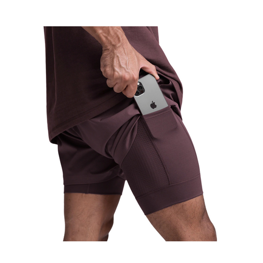 Maroon GRAVITYLITE Dual Shorts