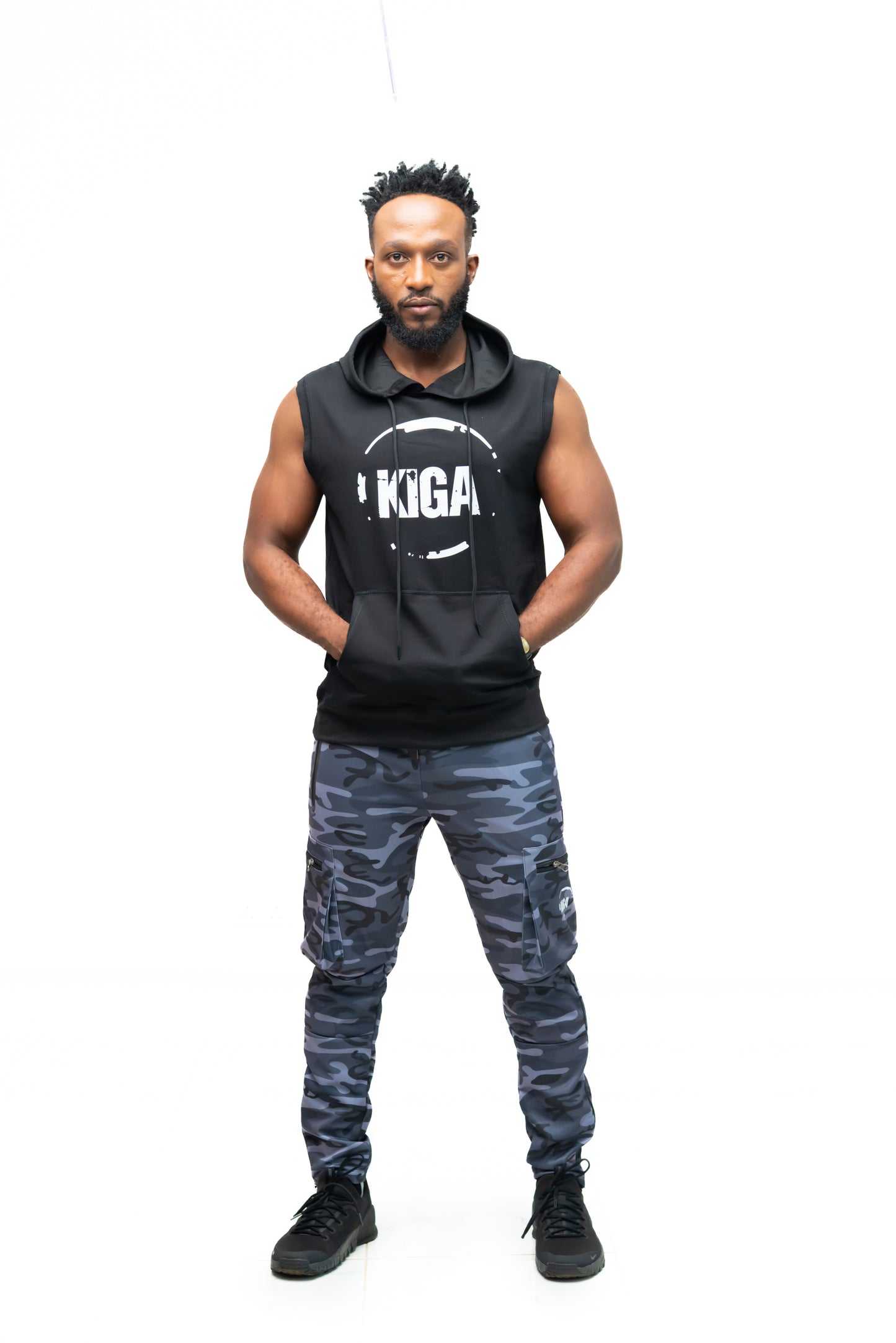 Black Half Hoodie