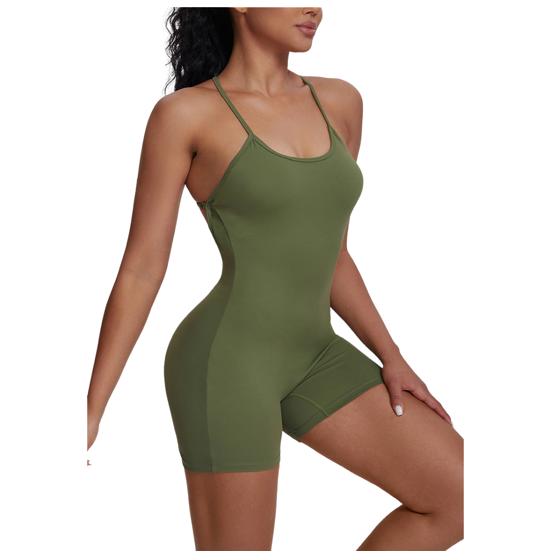 Green ONEFLEX Short Jumpsuit