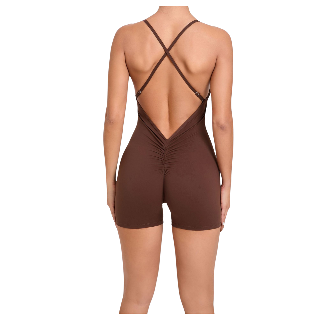 Brown ONEFLEX Short Jumpsuit