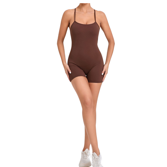 Brown ONEFLEX Short Jumpsuit